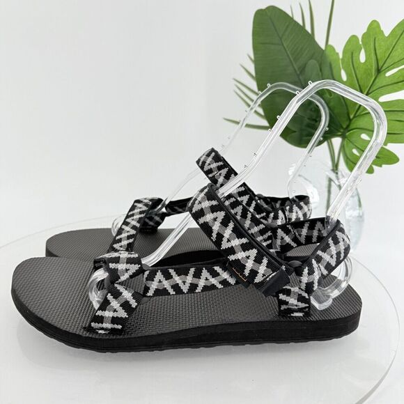 Teva Mens Original Universal Sandal Size 13 Black Gray Nylon Adjustable - Picture 11 of 16